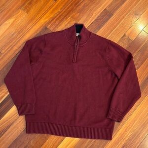 ⭐️ L.L. Bean Double L® Cotton Sweater, Quarter-Zip Size XL